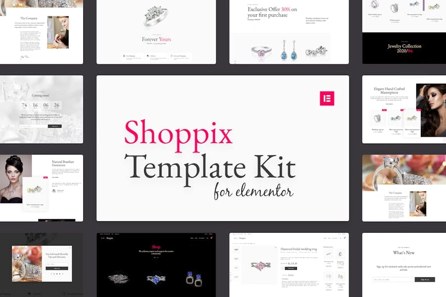 Shoppix - Template Kit Elementor para joyerías