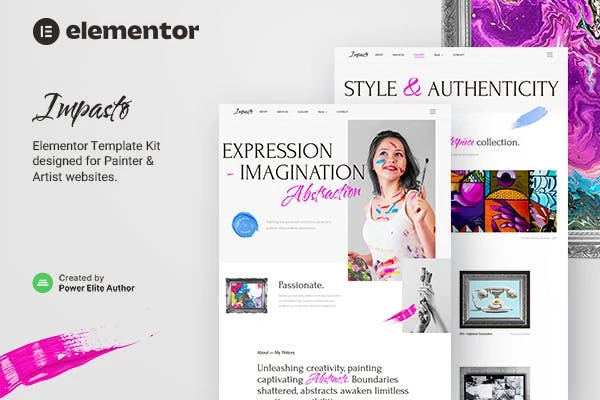 Impasto ? Template Kit Elementor para pintores y artistas