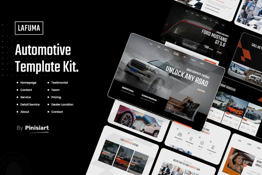 Lafuma - Template Kit de Elementor para alquiler de coches y concesionarios