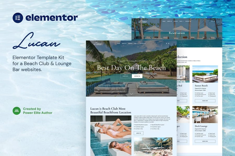 Lucan - Template Kit Elementor para Beach Club & Lounge Bar