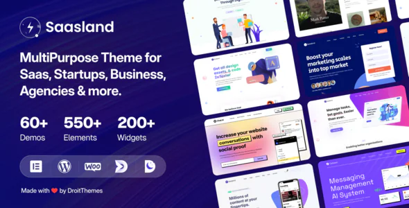 Saasland - Saas, Startup, Technology & IT Solutions WordPress Theme