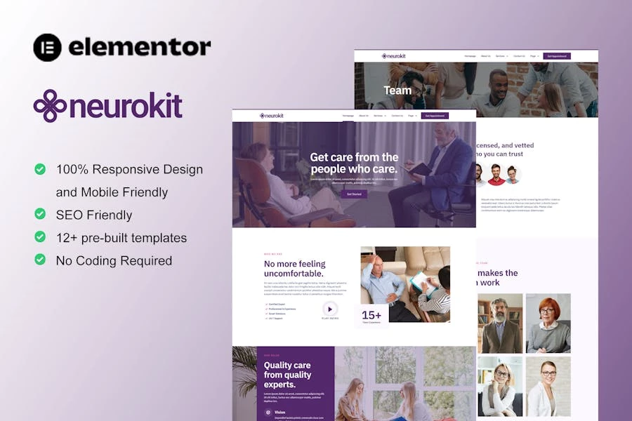 Neurokit - Template Kit de Elementor de salud mental y terapia