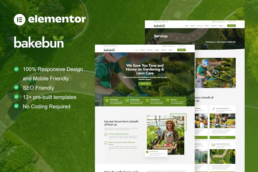 Bakebun - Template Kit para elementos de jardinería y paisajismo