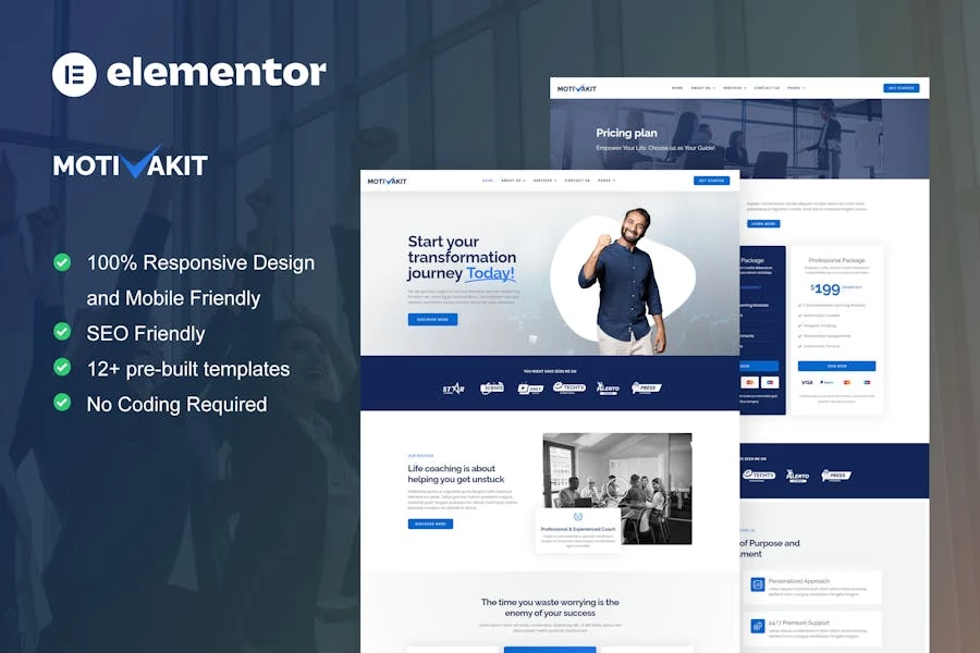 Motivakit - Template Kit de Life Coach & Motivator Elementor