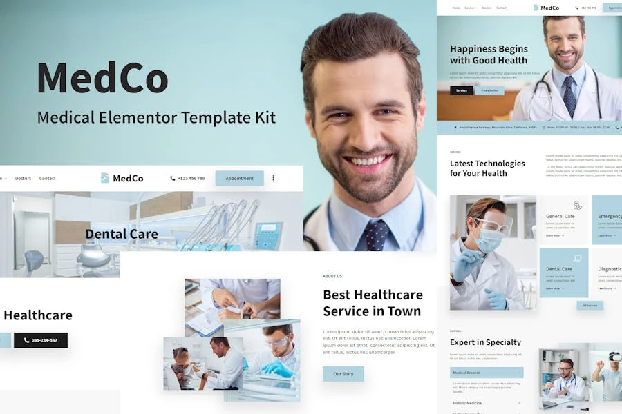 Medco - Template Kit Elementor para clínicas médicas y hospitales