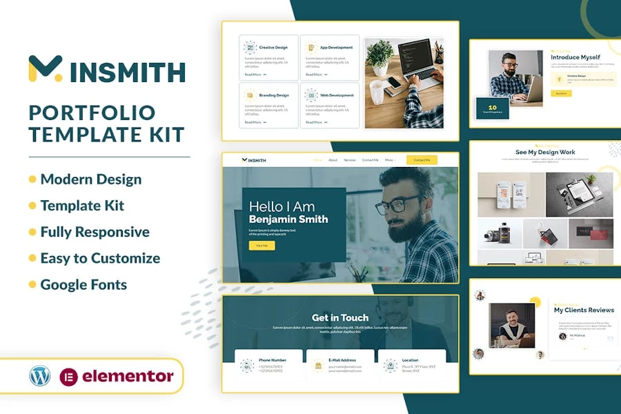 MINSMITH - Template Kit Porfolio Elementor