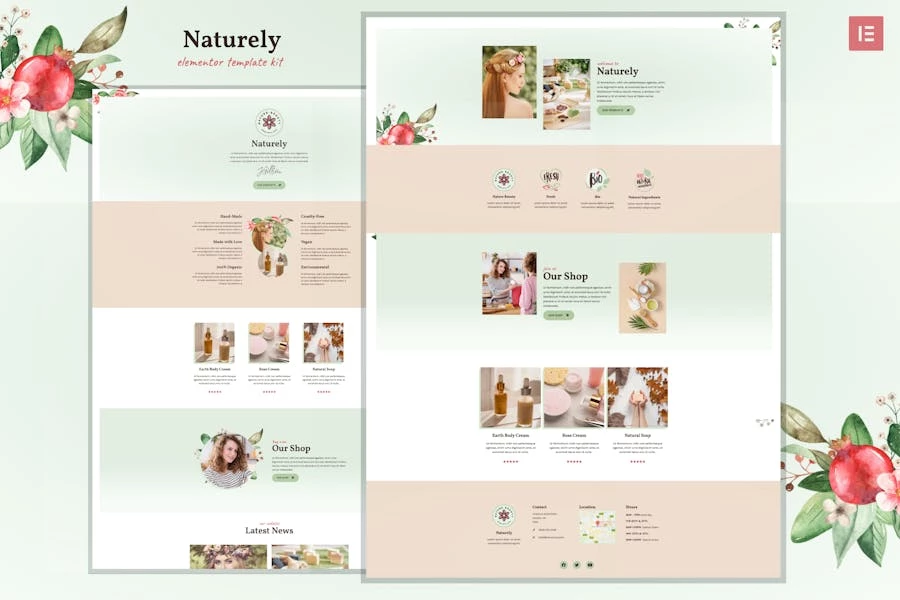 Naturely - Kit de plantillas de belleza y cosmética natural