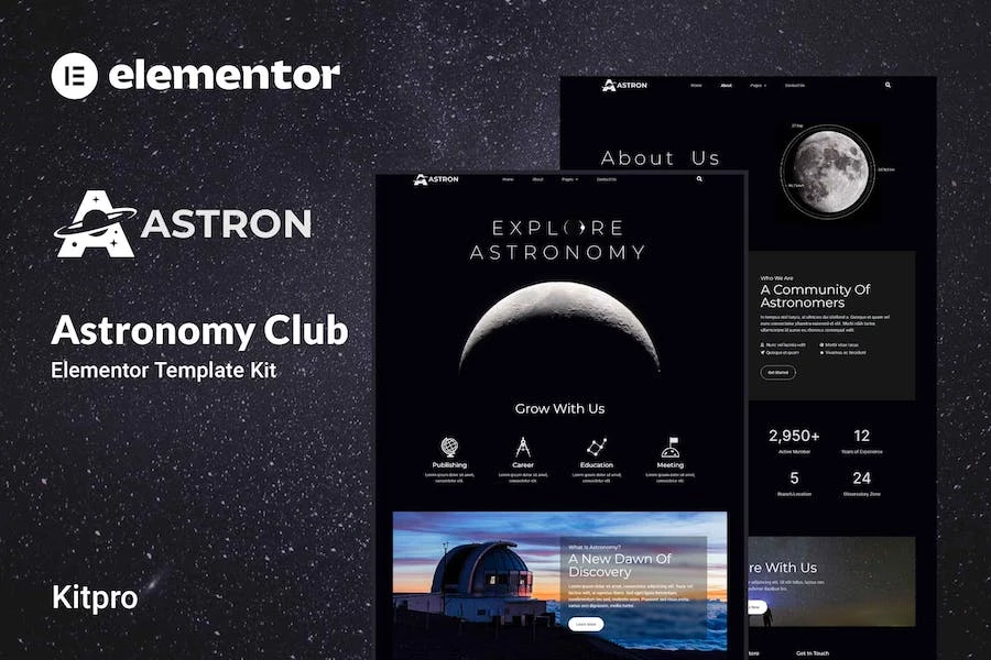 Astron - Template Kit de Astronomy Elementor