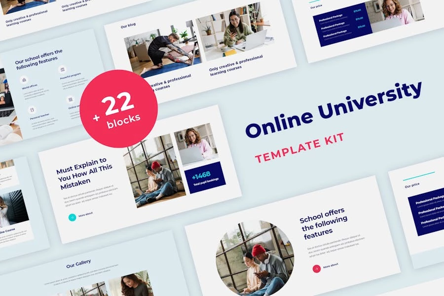 Learnex - Kit de plantillas Elementor para cursos de educación y aprendizaje a distancia