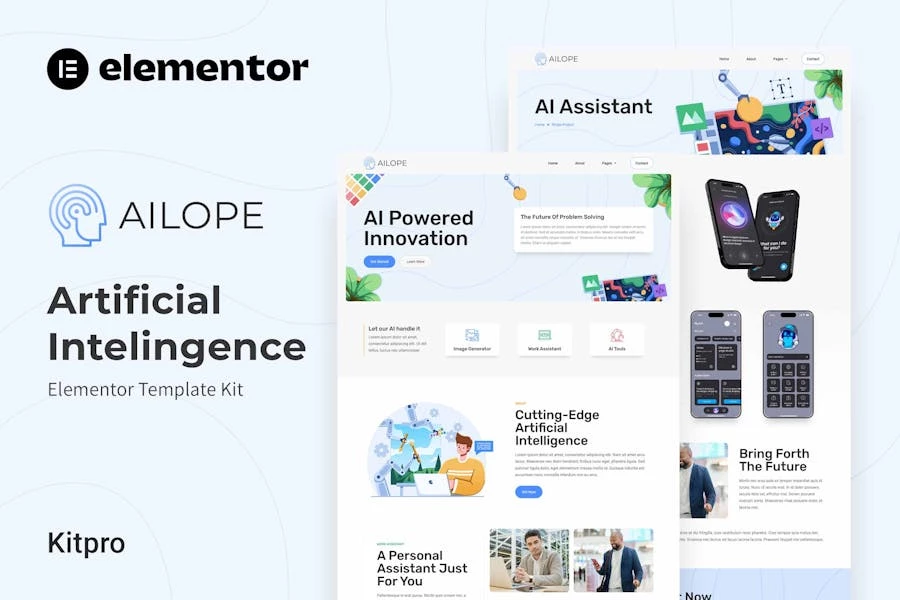 Ailope - Kit de plantillas Elementor de inteligencia artificial