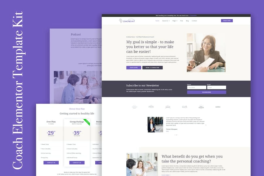 Coachkit - Template Kit de Life Coach Elementor