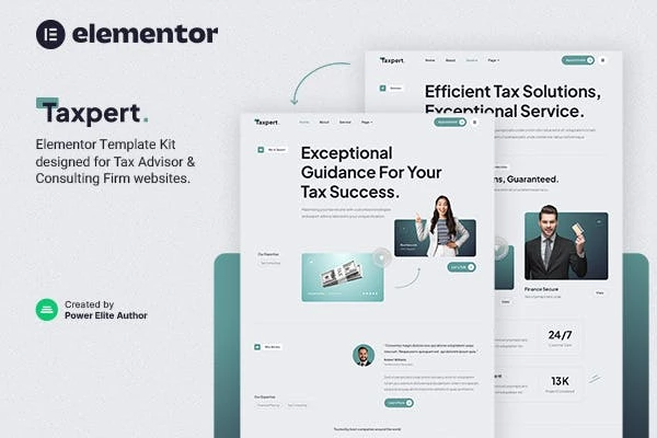 Taxpert ? Template Kit Elementor para asesores fiscales y consultores