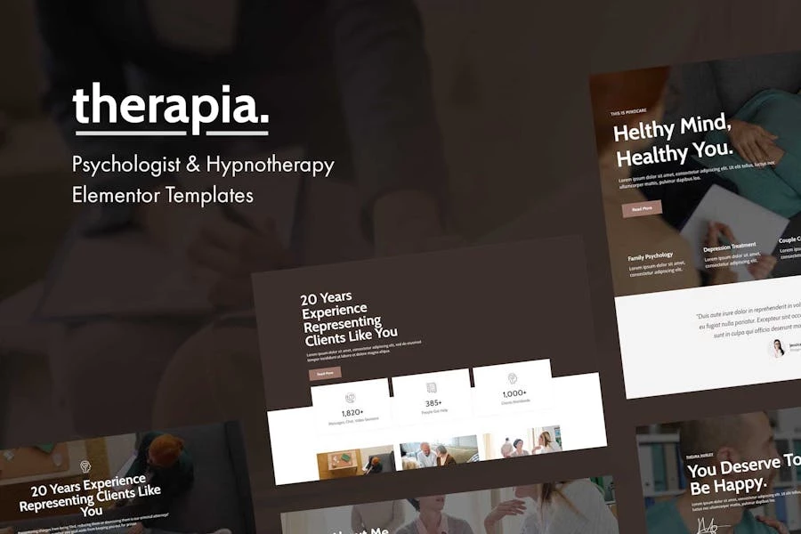 Therapia - Plantillas Elementor de Psicólogo e Hipnoterapia
