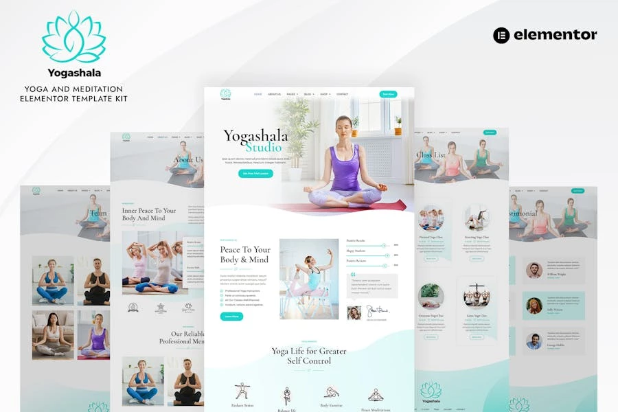 Yogashala - Template Kit Elementor para yoga y meditación