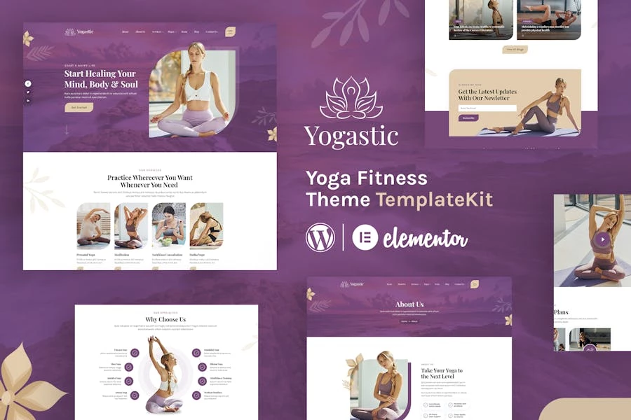Yogastic | Template Kit de Elementor para yoga y fitness