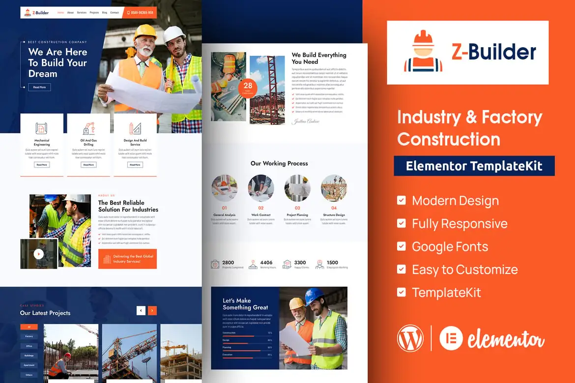 Z-Builder - Template Kit de construcción Elementor